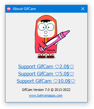 GifCam (Delay, Add Text and UI)